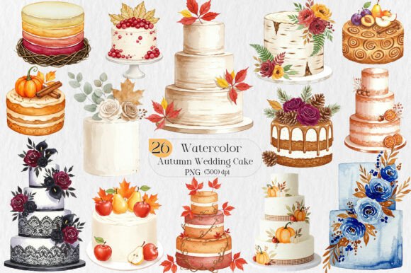 Download Autumn Wedding Cake PNG Clipart - Cake Collection