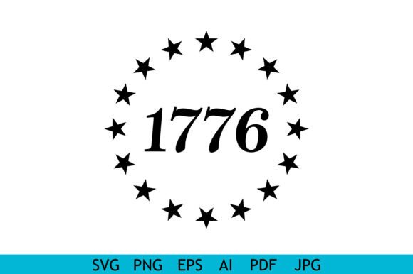 Download 1776 Stars Circle Typography Design - Circle Collection