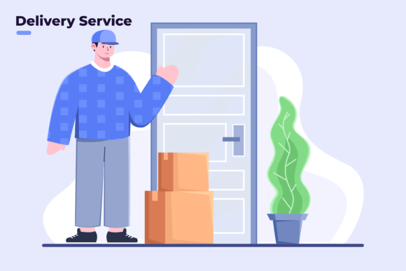 Download Courier Finishes Deliver Parcel to Buyer - Buyer Collection