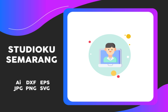 Download School Icon E-Learning Circle Blue - Circle Collection