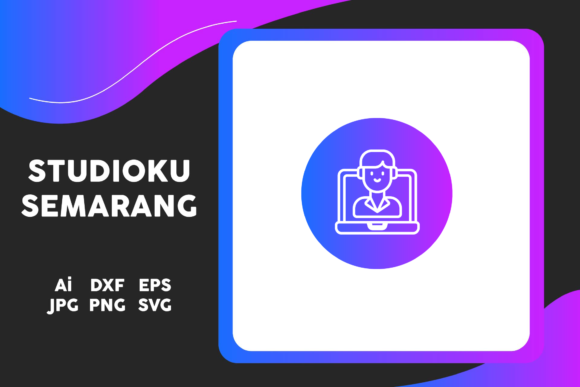 Download School Icon E-Learning Circle Gradient - Circle Collection